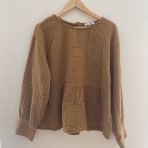 Madewell peplum top, super soft, fully lined